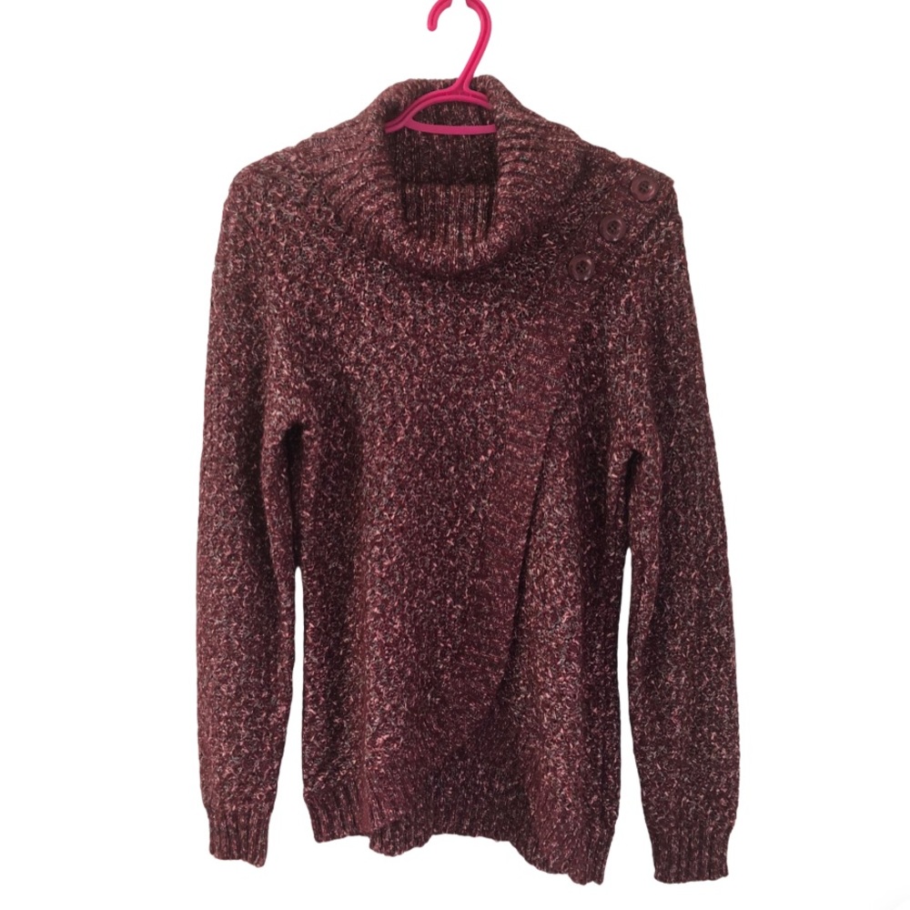 Northern Reflections cowl neck knit sweater M